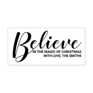 'Geloof in de magie van Kerstmis' Festive Rubberstempel