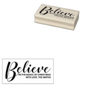 'Geloof in de magie van Kerstmis' Festive Rubberstempel (Gestempeld)