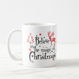 Geloof in de Magie van Kerstmis Gepersonaliseerd Koffiemok