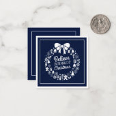 Geloof in de Magie van Kerstmis Gepersonaliseerd Notitiekaartje (Voorkant / Achterkant in situ)