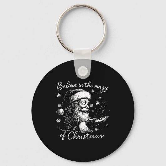 Geloof in de Magie van Kerstmis, Grappige Kerstmis Sleutelhanger (Voorkant)
