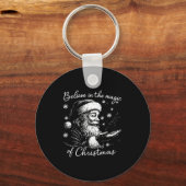 Geloof in de Magie van Kerstmis, Grappige Kerstmis Sleutelhanger (Voorkant)