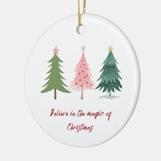 Geloof in de magie van Kerstmis Keramisch Ornament (Links)