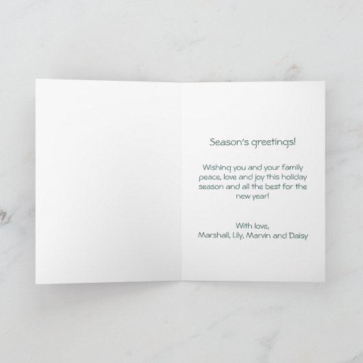 Geloof in de Magie van Kerstmis Kerstkaart Kaart (Binnen)