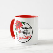 “Geloof in de Magie van Kerstmis” mok (Voorkant links)