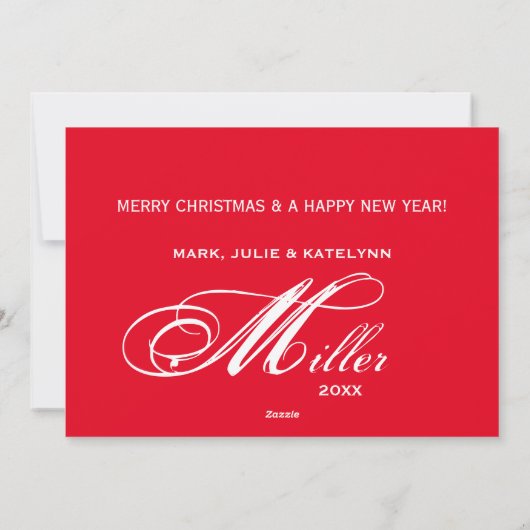 Geloof in de magie van Kerstmis Monogram Foto Feestdagenkaart (Achterkant)