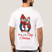 Geloof in de magie van Kerstmis Pinguïn T-shirt (Achterkant)