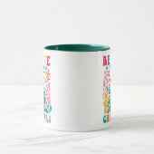Geloof in de Magie van Kerstmis Retro Boho Mok (Midden)