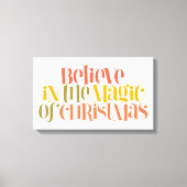 Geloof in de magie van Kerstmis - Retro Style Canvas Afdruk (Voorkant)