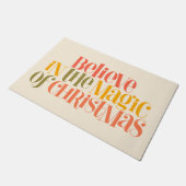 Geloof in de magie van Kerstmis - Retro Style Deurmat (Schuin)