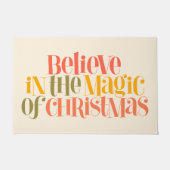 Geloof in de magie van Kerstmis - Retro Style Deurmat (Voorkant)
