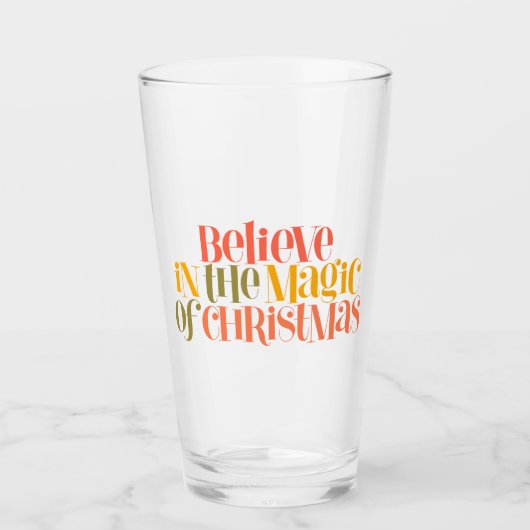 Geloof in de magie van Kerstmis - Retro Style Glas (Voorkant)