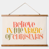 Geloof in de magie van Kerstmis - Retro Style Hangend Wandkleed (Voorkant)