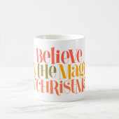 Geloof in de magie van Kerstmis - Retro Style Koffiemok (Center)