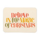 Geloof in de magie van Kerstmis - Retro Style Magneet (Horizontaal)
