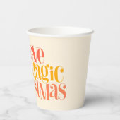 Geloof in de magie van Kerstmis - Retro Style Papieren Bekers (Achterkant)
