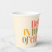 Geloof in de magie van Kerstmis - Retro Style Papieren Bekers (Voorkant)