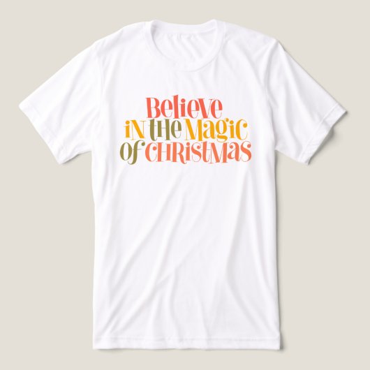 Geloof in de magie van Kerstmis - Retro Style Tri-Blend Shirt (Design voorkant)