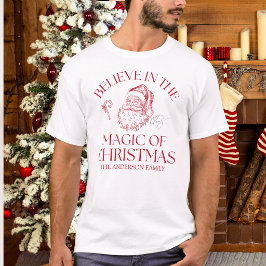 Geloof In De Magie Van Kerstmis Rood T-shirt