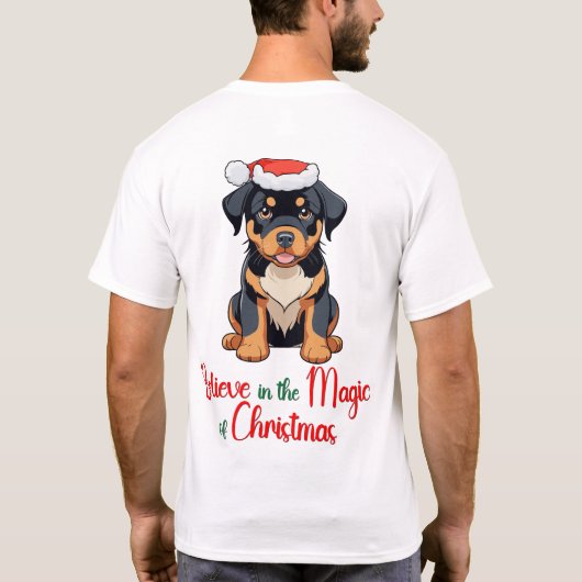 Geloof in de magie van Kerstmis Schattige T-shirt (Achterkant)