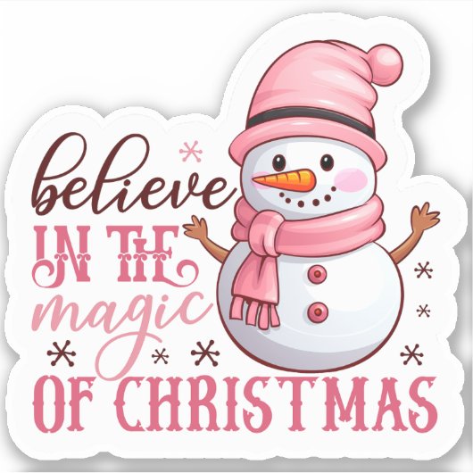 Geloof in de Magie van Kerstmis Sticker (Voorkant)