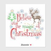 Geloof in de magie van Kerstmis Sticker (Vel)