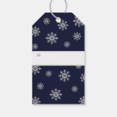 Geloof in de magie van Kerstmis Zilver Blauw Cadeaulabel (Achterkant)