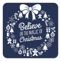 Geloof in de magie van kerstpictogrammen