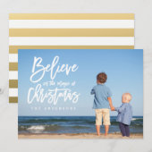 Geloof in de magie van kerstvakantie feestdagenkaart (Voorkant / Achterkant)