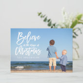 Geloof in de magie van kerstvakantie feestdagenkaart (Staand voorkant)