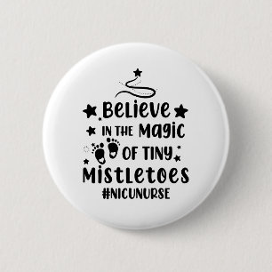 Geloof in de Magie van Kleine Mistletoe Nicu Verpl Ronde Button 5,7 Cm