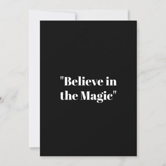 Geloof in de magie van zwart-wit kerst kaart (Voorkant)