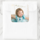 Geloof in de magie vierkante sticker (Tas)