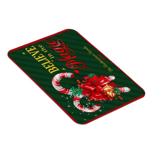 Geloof in de magische feestdagen van rode groene s magneet (Rechterzijde)