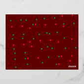 Geloof in de magische gouden elegante kerstkaart folie feestdagen briefkaart (Achterkant)