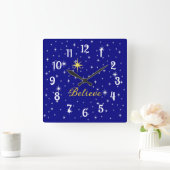 Geloof in de Magische Kerst Acrylwand Klok (Huis)