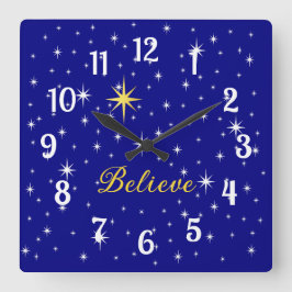 Geloof in de Magische Kerst Acrylwand Klok