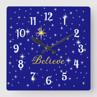 Geloof in de Magische Kerst Acrylwand Klok