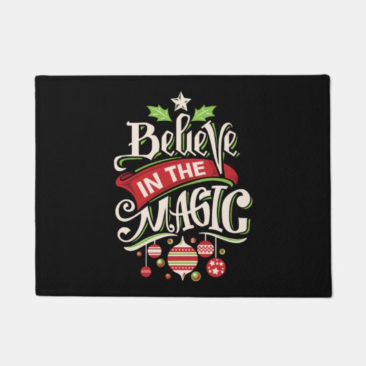 geloof in de magische kerst deurmat (Voorkant)