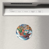 Geloof in de magische kerstillustratie magneet (Insitu (Vaatwasser))