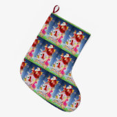 Geloof in de magische kerstkous grote kerstsok (Voorkant (Hangend))