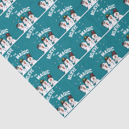 Geloof in de magische sneeuwpoppen tissuepapier (Detail)