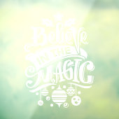 Geloof in de magische witte kerst familie raamsticker (Vel 3)