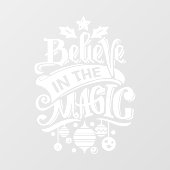 Geloof in de magische witte kerst familie raamsticker (Vel)