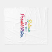 Geloof in de mogelijkheden fleece deken (Voorkant (Horizontaal))