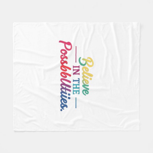 Geloof in de mogelijkheden fleece deken (Voorkant (Horizontaal))