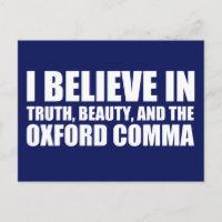 Geloof in de Oxford Comma Humor