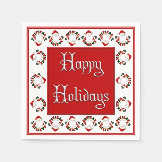 Geloof in de Santa Style 2 Paper Napkins Servetten (Voorkant)