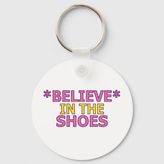 Geloof in de schoenen (oudin) sleutelhanger (Voorkant)