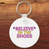 Geloof in de schoenen (oudin) sleutelhanger (Voorkant)